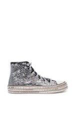ASH BLACK WHITE EMBELLISHED SNEAKER - Image 5