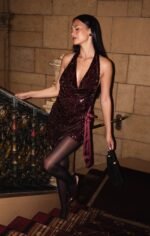 Speakeasy Mini Dress ~ Burgundy Sequins