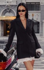 Josaphine Blazer Dress ~ Black Suiting