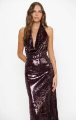 Simone Maxi Dress ~ Burgundy Sequins - Image 5