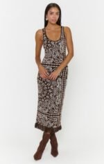 Maisie Sweater Dress ~ Brown Bandana Knit - Image 4