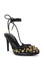 AZALEA WANG AMADEUS BLACK EMBELLISHED PUMP - Image 3