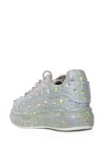 AZALEA WANG AZURE SILVER RHINESTONE SNEAKER - Image 7