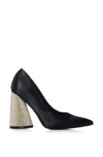 AZALEA WANG BEGONIA BLACK DIAMOND HEEL PUMP - Image 2
