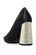 AZALEA WANG BEGONIA BLACK DIAMOND HEEL PUMP - Image 4