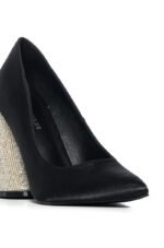 AZALEA WANG BEGONIA BLACK DIAMOND HEEL PUMP - Image 5