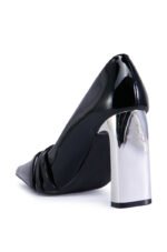 AZALEA WANG CALANDRA BLACK CHUNKY PUMP - Image 4