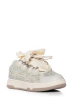 AZALEA WANG CINNABAR TAN EMBELLISHED SNEAKER - Image 3