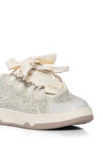 AZALEA WANG CINNABAR TAN EMBELLISHED SNEAKER - Image 5