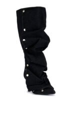 AZALEA WANG IMOGINE BLACK DENIM BOOT - Image 3