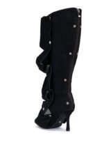 AZALEA WANG IMOGINE BLACK DENIM BOOT - Image 4