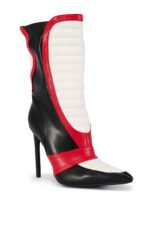 AZALEA WANG LOREDANA BLACK RACER COLORBLOCKED BOOTIE - Image 6
