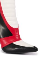 AZALEA WANG LOREDANA BLACK RACER COLORBLOCKED BOOTIE - Image 8