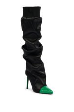 AZALEA WANG MARVELED BLACK BOOT - Image 5