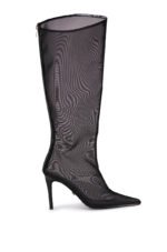 AZALEA WANG NICOLAI BLACK MESH KNEE HIGH BOOT - Image 2