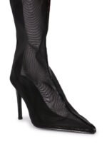 AZALEA WANG NICOLAI BLACK MESH KNEE HIGH BOOT - Image 5