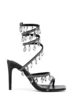 AZALEA WANG REIKO BLACK SPIRAL SANDAL - Image 2