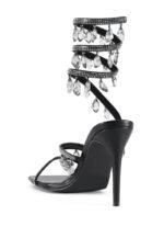 AZALEA WANG REIKO BLACK SPIRAL SANDAL - Image 4