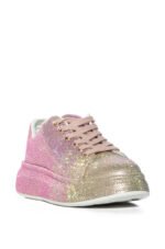 AZALEA WANG TANGY PINK OMBRE RHINESTONE SNEAKER - Image 7