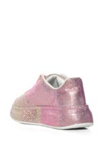 AZALEA WANG TANGY PINK OMBRE RHINESTONE SNEAKER - Image 8