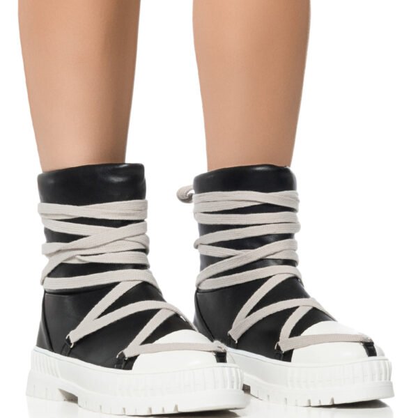 RICHIE LACE UP HIGH TOP SNEAKER IN BLACK